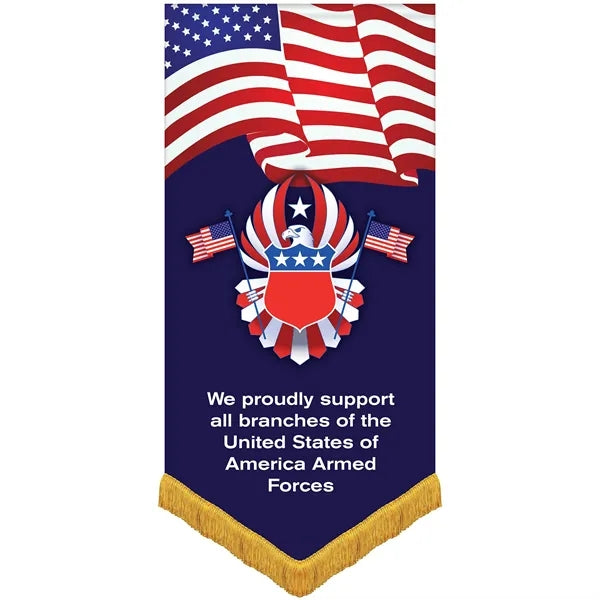 Premium Gonfalon V-cut Banner with Fringe