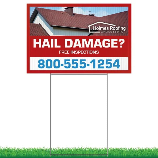 Small Corrugated Yard Sign - Full Color - 1 Side