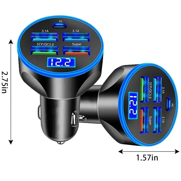 5 Port USB Car Charger