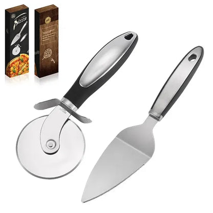 Pizza Cutter Wheel Pie Serve Set
