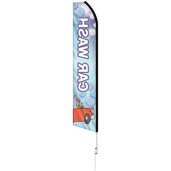 12' Digitally Printed Swooper Banner w/ 15' Pole