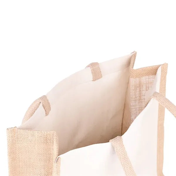 Jute Cotton Tote w/ Webbing Handle