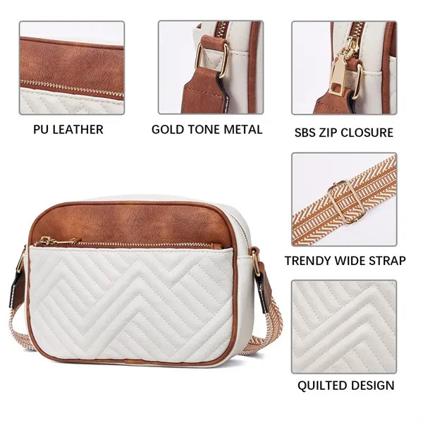 Vintage Quilted Crossbody Bag