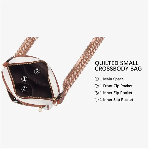 Vintage Quilted Crossbody Bag