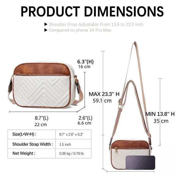 Vintage Quilted Crossbody Bag