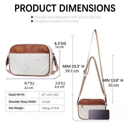 Vintage Quilted Crossbody Bag
