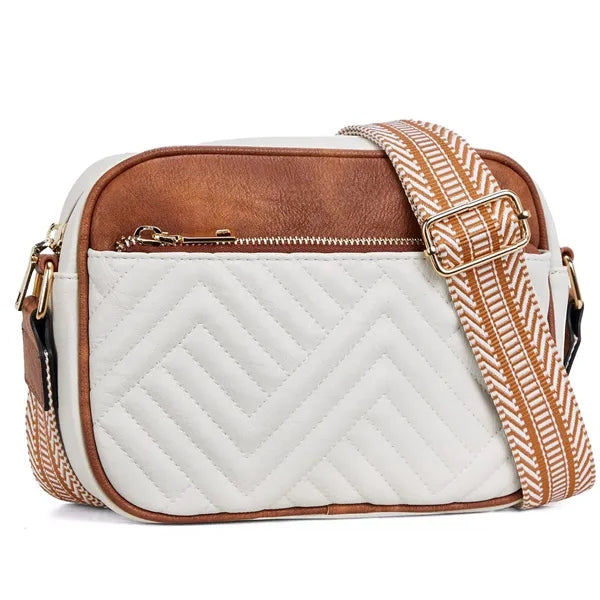 Vintage Quilted Crossbody Bag
