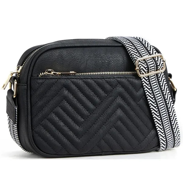 Vintage Quilted Crossbody Bag