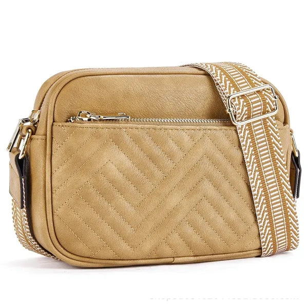Vintage Quilted Crossbody Bag