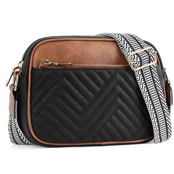 Vintage Quilted Crossbody Bag