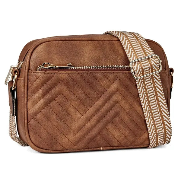 Vintage Quilted Crossbody Bag