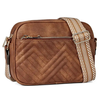 Vintage Quilted Crossbody Bag