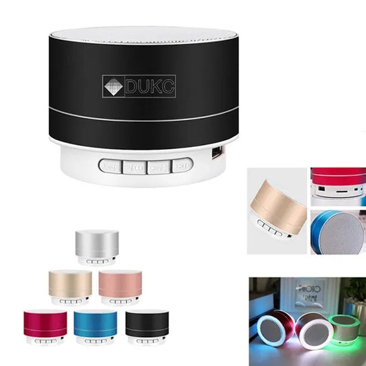 Wireless Cylinder Bluetooth Speaker With LED Light