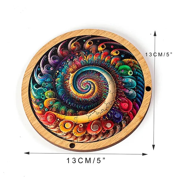 5" X 5" Mandala Wooden Puzzle