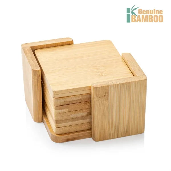 Burke Bamboo Coasters Set - Square