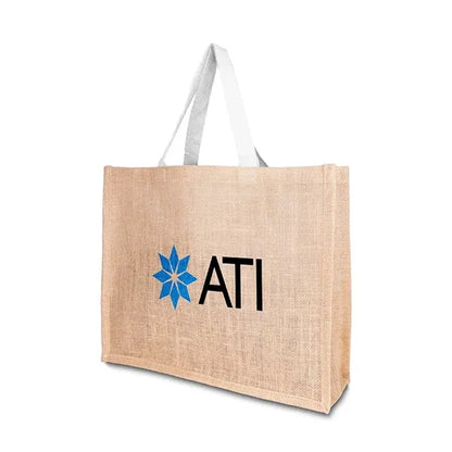 10oz. Jute Tote Bag with Cotton Webbing Handle