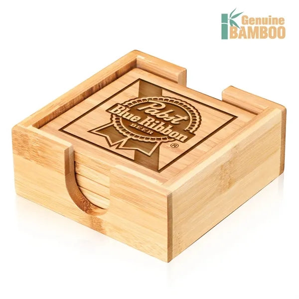 Fairfax Bamboo Coasters Set - Set of 4