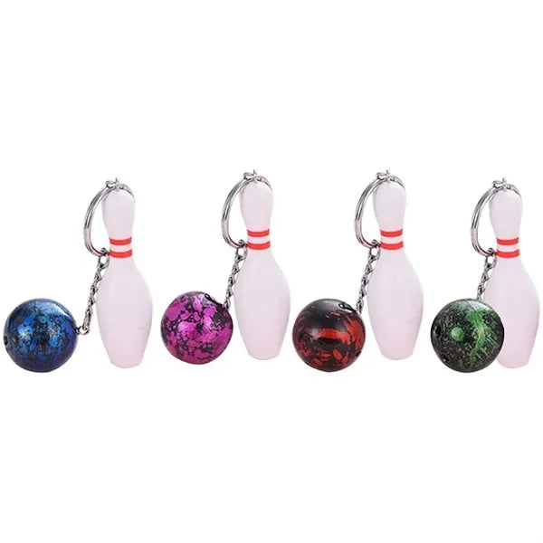 Bowling Pin Sports Keychain