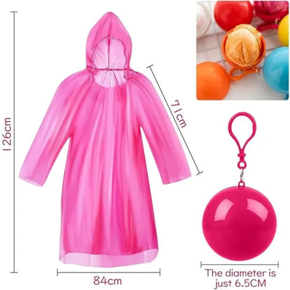 Spherical portable raincoat
