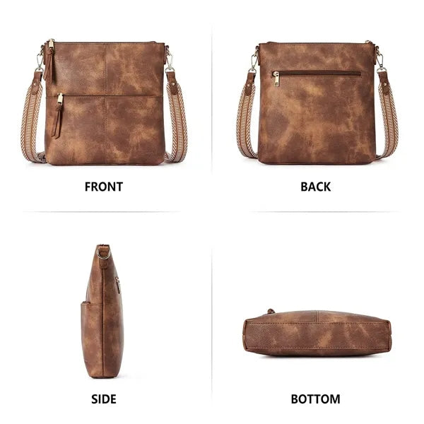 Vintage Crossbody Bag with Adjustable Strap