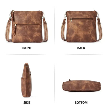 Vintage Crossbody Bag with Adjustable Strap