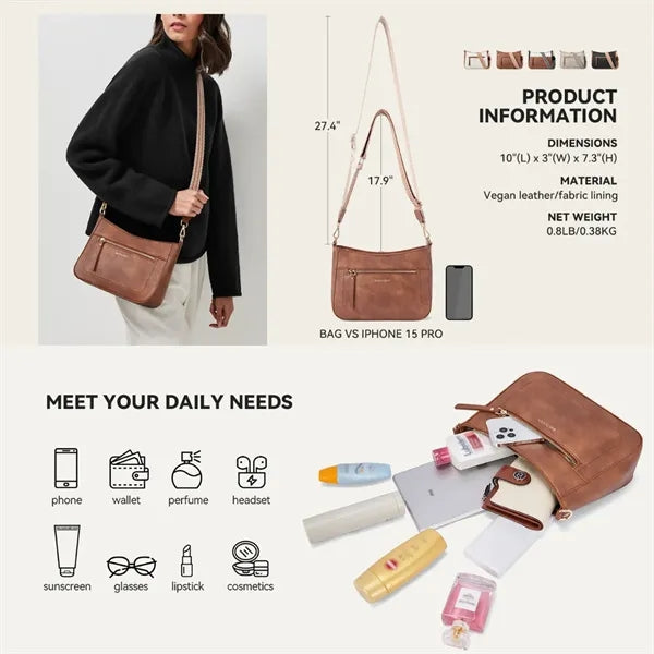 Classic Multi-Pocket Crossbody Bag