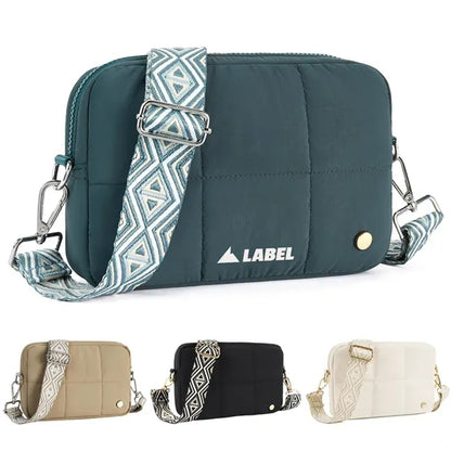 Quilted Crossbody Bag with Adjustable Strap