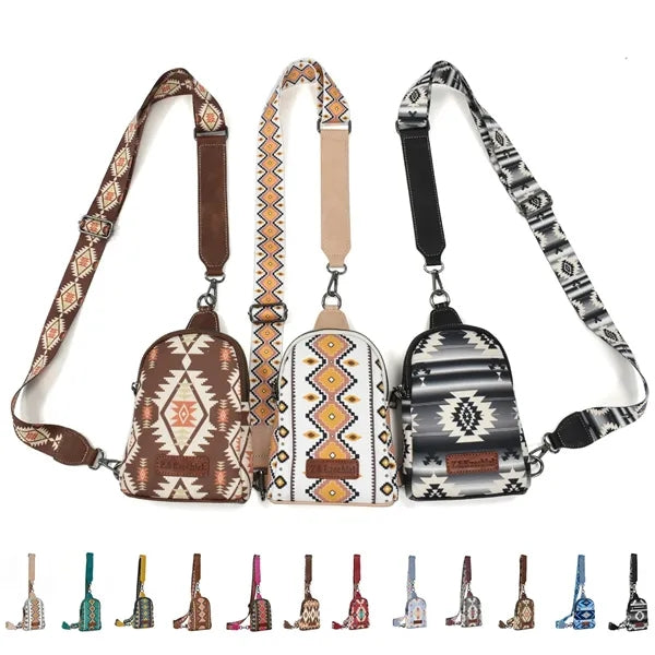 Bohemian Canvas Crossbody Bag
