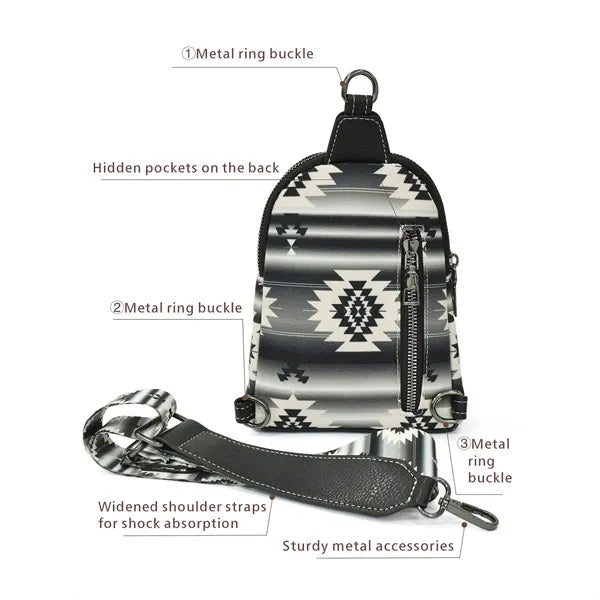 Bohemian Canvas Crossbody Bag