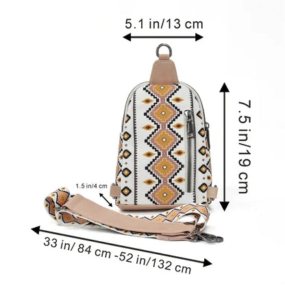 Bohemian Canvas Crossbody Bag