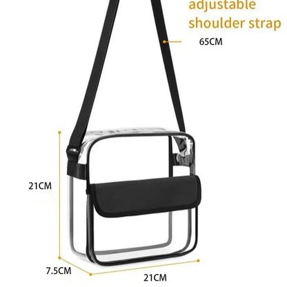 Clear Crossbody Bag Portable Zipper Shoulder