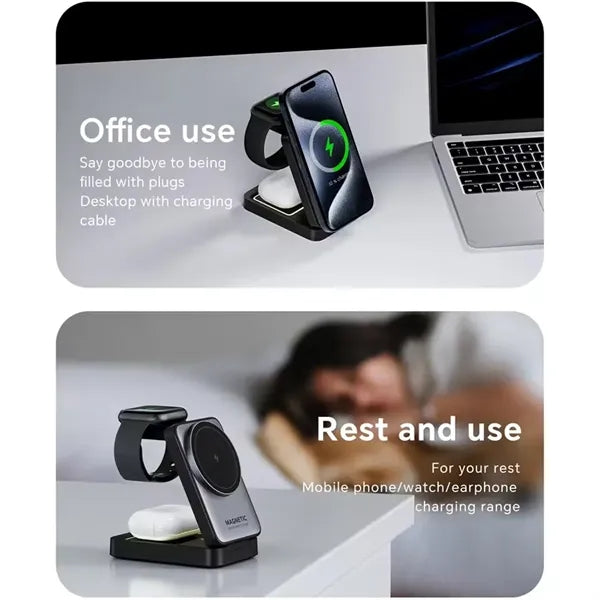 3 In 1 Fast Magnetic Wireless Charging Station