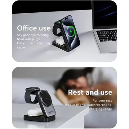 3 In 1 Fast Magnetic Wireless Charging Station