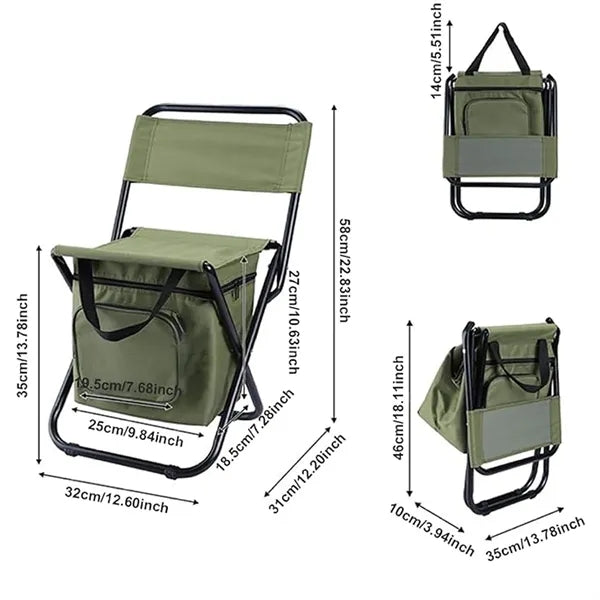 Fishing Chair With Cooler Insulated Bag