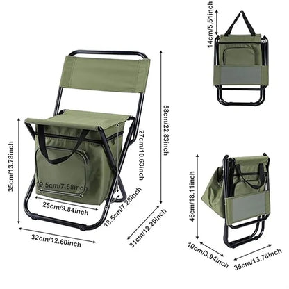Fishing Chair With Cooler Insulated Bag