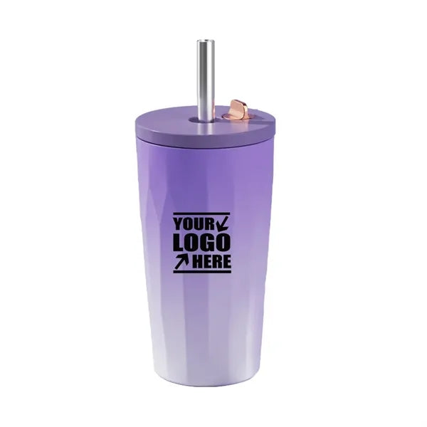 Stainless Steel Vacuum Insulated Tumbler With Lid And Straw