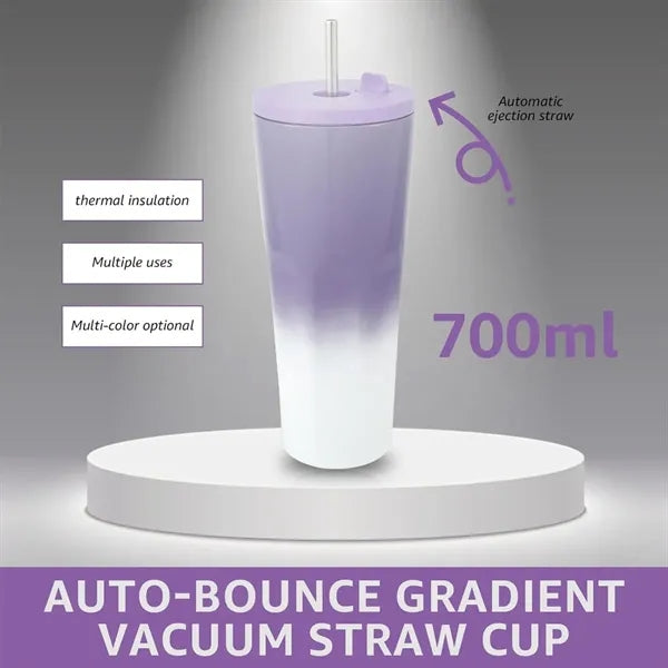 Stainless Steel Vacuum Insulated Tumbler With Lid And Straw