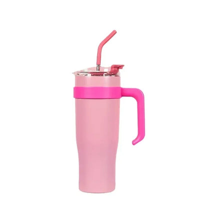 40oz Vacuum Tumbler with Handle & Straw