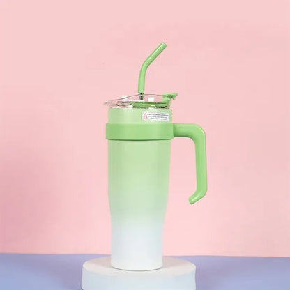 40oz Vacuum Tumbler with Handle & Straw