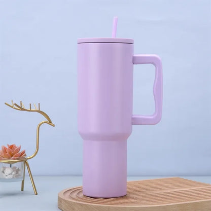 40oz Tumbler with Handle and Straw Lid
