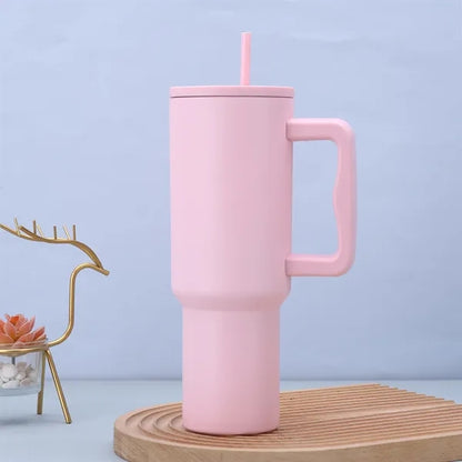 40oz Tumbler with Handle and Straw Lid