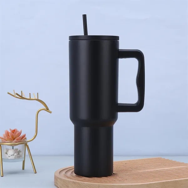 40oz Tumbler with Handle and Straw Lid