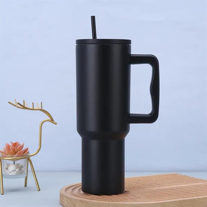 40oz Tumbler with Handle and Straw Lid
