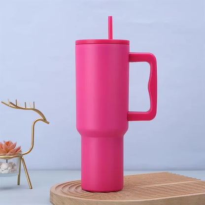 40oz Tumbler with Handle and Straw Lid