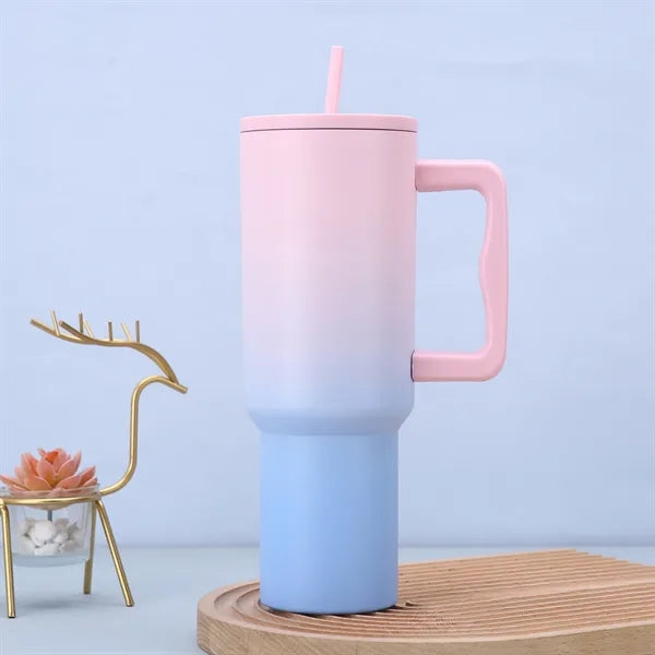40oz Tumbler with Handle and Straw Lid