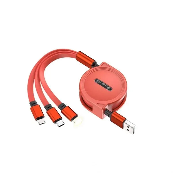 Custom 3 in 1 Retractable Charging Cable
