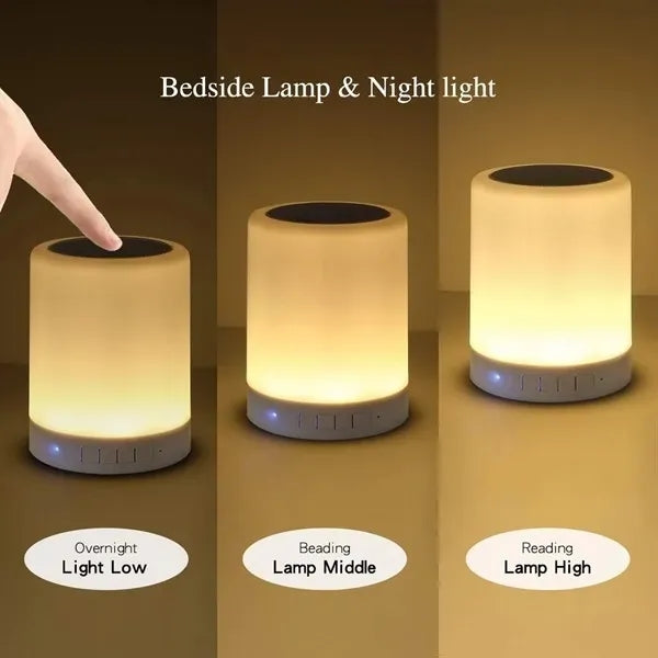 Elecstars Touch Bedside Lamp with Bluetooth Speaker