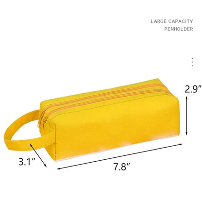 7.8" Portable Oxford Zipper Pencil Case Pen Bag MOQ 100pcs