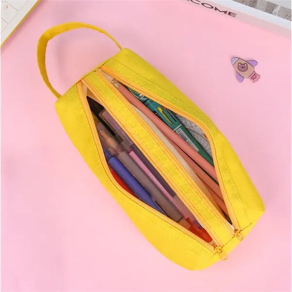 7.8" Portable Oxford Zipper Pencil Case Pen Bag MOQ 100pcs