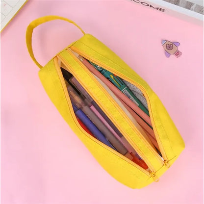 7.8" Portable Oxford Zipper Pencil Case Pen Bag MOQ 100pcs